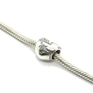 PANDORA DISNEY PARKS MINNIE MOUSE SIGNATURE HEART S925 SILVER CHARM (EPJ029377) - Picture 1 of 5
