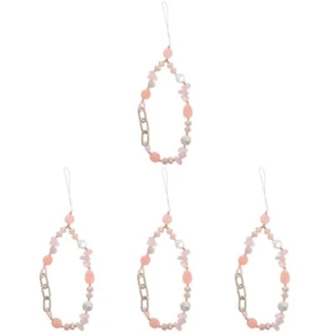 4 Pieces Perlen Telefonkette Fräulein Perlenbesetzte Telefon-Lanyards - Zdjęcie 1 z 12