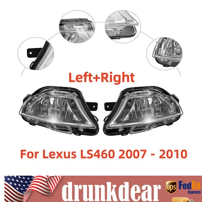 Left+Right Side Clear Front Bumper Fog Light Lamp For Lexus LS460 2007 - 2010 - Image 1 of 4
