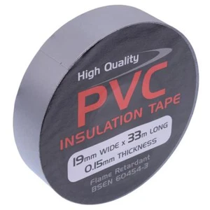 5 x 19mm x 33m Grey PVC Insulation Electrical Tape - Picture 1 of 1