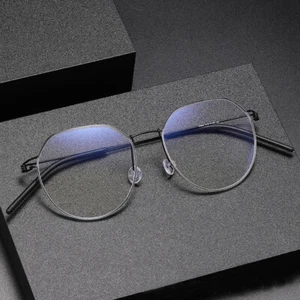 Semi-circular Spectacles MetalEyeglass FrameS Unique Ultra Light Eyewear - Picture 1 of 38