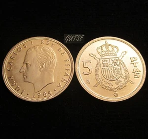 SPANIEN, J. CARLOS I, 5 PESETEN 1984, ORIGINAL GLANZ, BANKFRISCH. - Bild 1 von 1