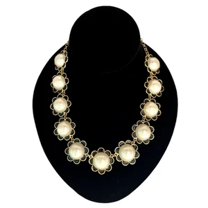FAB Signed KATE SPADE New York Necklace Taking Shapes Pearl Enamel Flower Floral - Picture 1 of 7