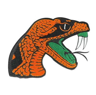 Cobra Snake Embroidered Patch Venomous Serpent Iron On Applique for Jackets Hats - Image 1 of 3