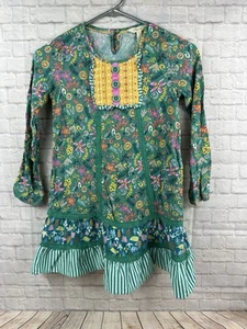 Matilda Jane Make Believe To The Castle Dress Girls Sz 8 Floral Green 24047D - Picture 1 of 12