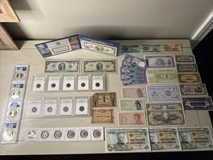 Estate Lot $2 Bill Red Seal First Day Issue Presidential Gold PR69 DCAM Silver S - Picture 1 of 24