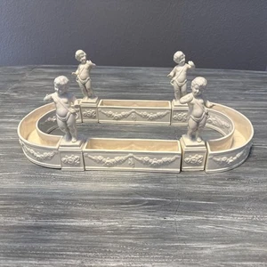 Vintage Ardalt Lenwile Elfenbein Porc Oval Rose Blume Ring Herzstück mit Kirschen JAPAN - Bild 1 von 15