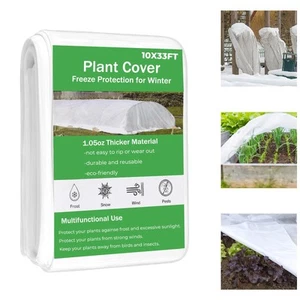 Plant Covers Freeze Protection, 10x33FT Frost Cloth Plant Freeze Protection, ... - Picture 1 of 7