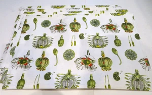 4 Botanical Garden Cotton Canvas Reversible Placemats Accents de Ville 19" x 13" - Picture 1 of 16