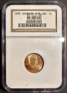 1995 Lincoln Memorial Cent penny ddo Doubled Die Obv ms68 GEM red unc MS68Rd NGC - Picture 1 of 4