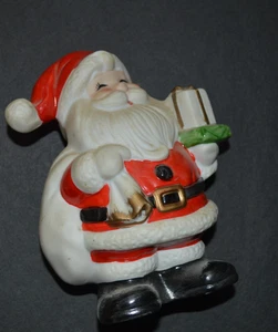 Vintage Homco Weihnachtsmann mit Geschenken Geschenke Coin Bank #5212 - Bild 1 von 4