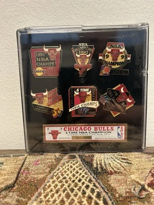 Chicago Bulls 6time Champion Commemorative Pin Set #7,511/10,000 - Image 1 of 4