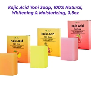 3 Pc Pure Kojic Acid Yoni Soap - Natural Intimate Whitening & Moisturizing - Picture 1 of 11