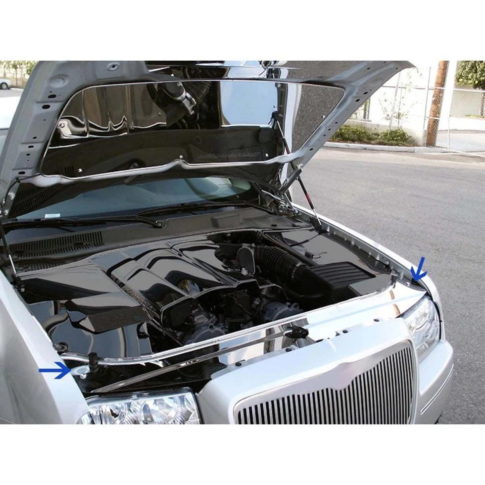 Placa de cabezal/radiador de acero inoxidable pulido para Chrysler 300 2005-2010 Foto 1 de 4