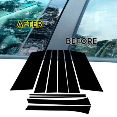 Black Window Pillar Posts Door Trim Cover Set For Buick Enclave 2007-2014 - Image 1 of 4