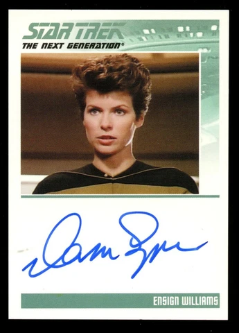 Dana Sparks as Ensign Williams signed 2013 Rittenhouse Star Trek Next Gen. Card~ Cover