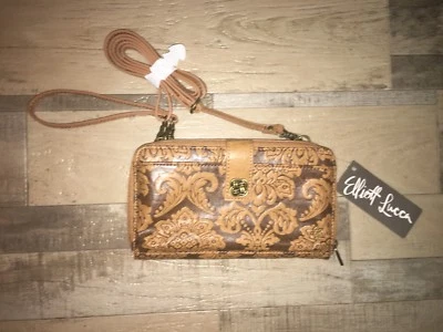 Elliott Lucca Embossed Leather Wallet/Clutch With Removable Strp NWT Style-Theo - Image 1 of 4