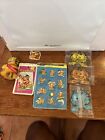 Lot Of Small Garfield Themed Items Bike Reflectors, Stickers, Cling On, NotePad