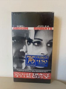 Conspiracy Theory VHS 1997 Mel Gibson Julia Roberts NEW SEALED Warner WATERMARKS - Picture 1 of 2