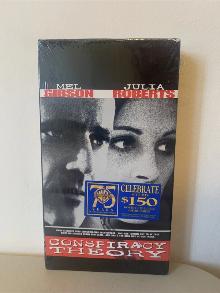 Conspiracy Theory VHS 1997 Mel Gibson Julia Roberts NEW SEALED Warner WATERMARKS Foto 1 de 2