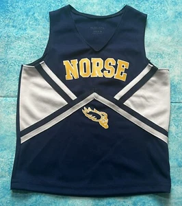 Augusta Sportswear Sleeveless Blue NORSE Graphics Cheerleading Top Sz Girls M - Picture 1 of 3
