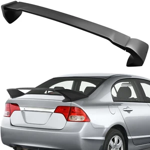 Fit For 2006-2011 Honda Civic 8th Gen 4DR Black Rear Trunk Wing Spoiler - Picture 1 of 11