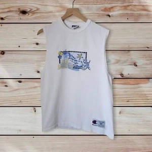 Champion Shirt Mens M White Island Graphic Muscle Tank Top Sleeveless Bahamas - Picture 1 of 7