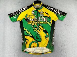 Cannondale Cycling Jersey Men Extra Large Green Yellow SoBe HeadShok Team Lizard