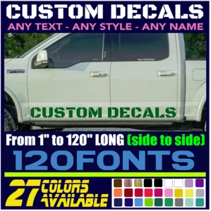 Custom Made WINDSHIELD Decal Sticker Vinyl For Car, Truck, RV ANY TEXT (13 - Picture 1 of 9