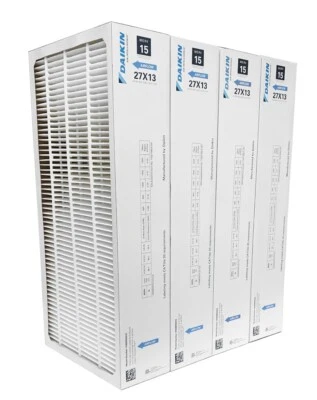 Daikin 0160M00016 (4-Pack) - 13" x 27" x 5" Pleated MERV 15 Replacement Filter - Image 1 of 3