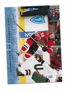 2009-10 Fleer Ultra Ice Medallion /100 #32 Kris Versteeg (Chicago Blackhawks)
