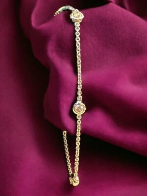 Stunning 0.75 TCW Round Brilliant Cut Diamonds Tennis Bracelet 14ct White Gold - Image 1 of 4