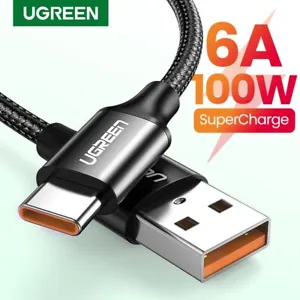 UGREEN 100W USB Type C Cable 6A Supercharge QC 3.0 Fast USB C For Huawei Xiaomi - Picture 1 of 11
