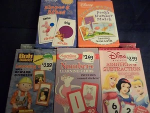 Tarjetas flash para niños números formas educativas Disney Bob el constructor Pooh nuevas - Imagen 1 de 7