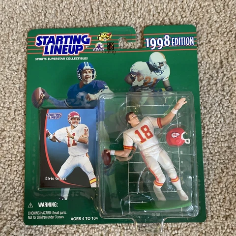 Starting Lineup Elvis Grbac Kansas City Chiefs 1998 edition NFL action NIP Cover