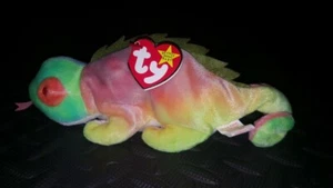 Ty Beanie Baby Original Iggy Tye Dye Iguana - Picture 1 of 2