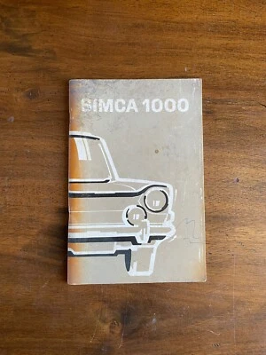 Uso e Manutenzione - Chrysler France Simca 1000 - Immagine 1 di 4