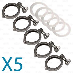 2" Tri Clover Clamp SS304 Stainless For Sankey Keg, Moonshine Distilling Columns - Picture 1 of 8