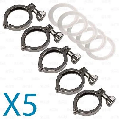 Abrazadera de trébol de 2" SS304 de acero inoxidable para barril Sankey, columnas de destilación Moonshine Foto 1 de 4