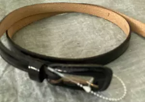 READ * Black Genuine Leather Bohemian Boho Adjustable Fashion Unisex Belt L - Picture 1 of 7
