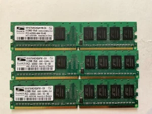 3 OEM ProMOS 512MB PC2-4200U DDR2 Desktop Memory PJ410 V916764K24QAFW-E4 - Picture 1 of 1