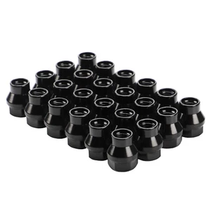Tuercas extendidas (ET) 12X1,5, 24 PIEZAS M12X1,5 negras tuercas de extremo abierto vástago de 7 mm - Imagen 1 de 7