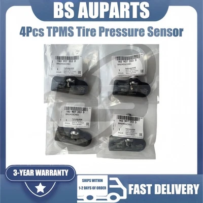 OEM 4Pcs 1K0907253D TPMS Tire Pressure Monitoring Sensor For AUDI VOLKSWAGEN NEW - Imagem 1 de 4