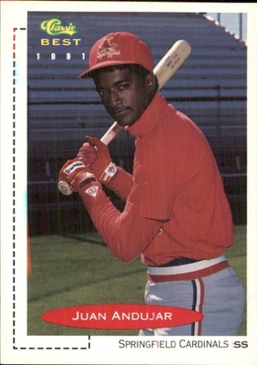 Juan Andujar 1991 Classic Best #80 RC Springfield Cardinals AutographDen - Image 1 of 2