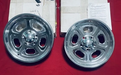 Mickey Thompson HR2  Wheels Pair 15x4 5x4-1/2 BP Ford Mopar Hot Rod Gasser 32  - Image 1 of 4