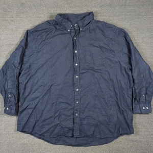 Brooks Brothers x Baird Mcnutt Irish Linen Shirt Mens 3XL Navy Blue Button Down - Picture 1 of 11