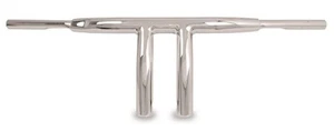 Burly Brand 1 1/4" Chrome Burly Drag T-Bar Handlebars 9 1/2" Rise for Harley TBW - Picture 1 of 3