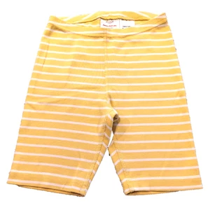 Hanna Andersson  NWOT yellow and white stripe Bike Shorts Size 6X-7 - Picture 1 of 2