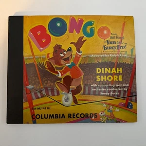 Bongo 78 3 Record Set Walt Disneys Fun & Fancy Free Columbia Dinah Shore 1947 - Foto 1 di 9