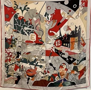 Designer Style, Elegant 90cm, 35inch Square Printed Head Neck Scarf Men Woman - Picture 1 of 5